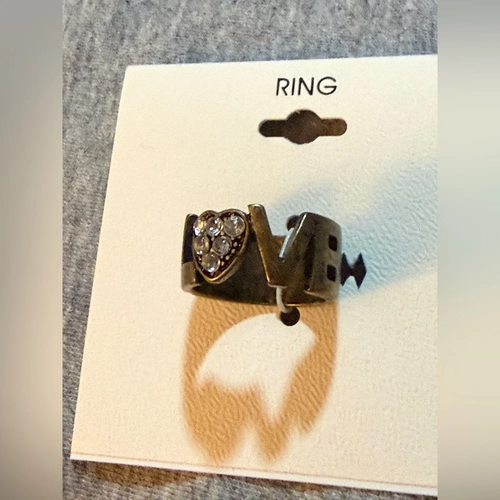 Silver Heart Love Ring NWT